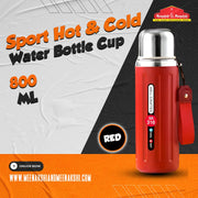 Sport Hot & Cold Water Cup 800ml Red MM2722