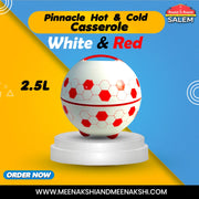 Pinnacle Hot & Cold Casserole 2500ml White & Red MM2735