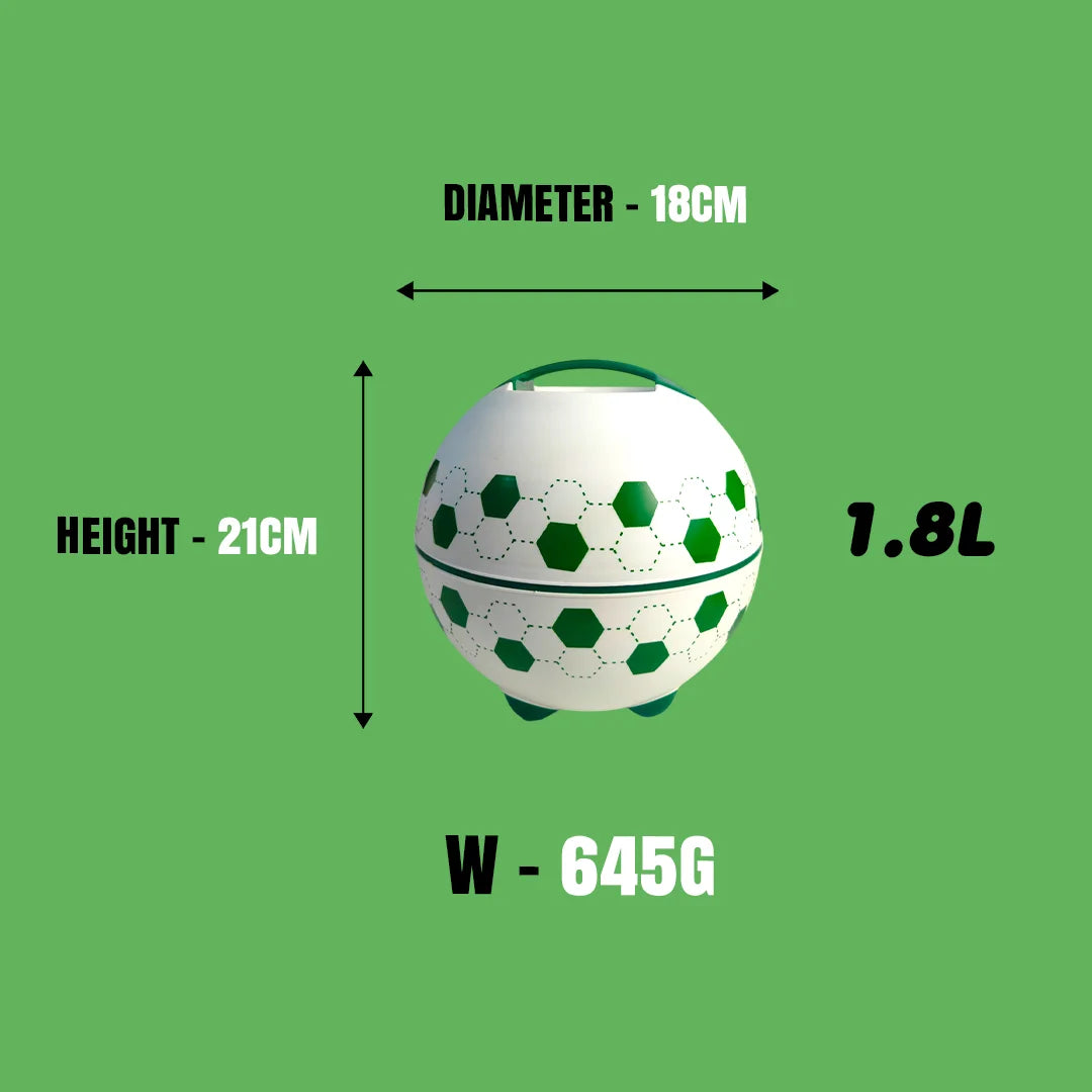 Pinnacle Hot & Cold Casserole 1800ml White & Green MM2733
