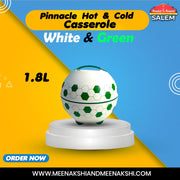 Pinnacle Hot & Cold Casserole 1800ml White & Green MM2733
