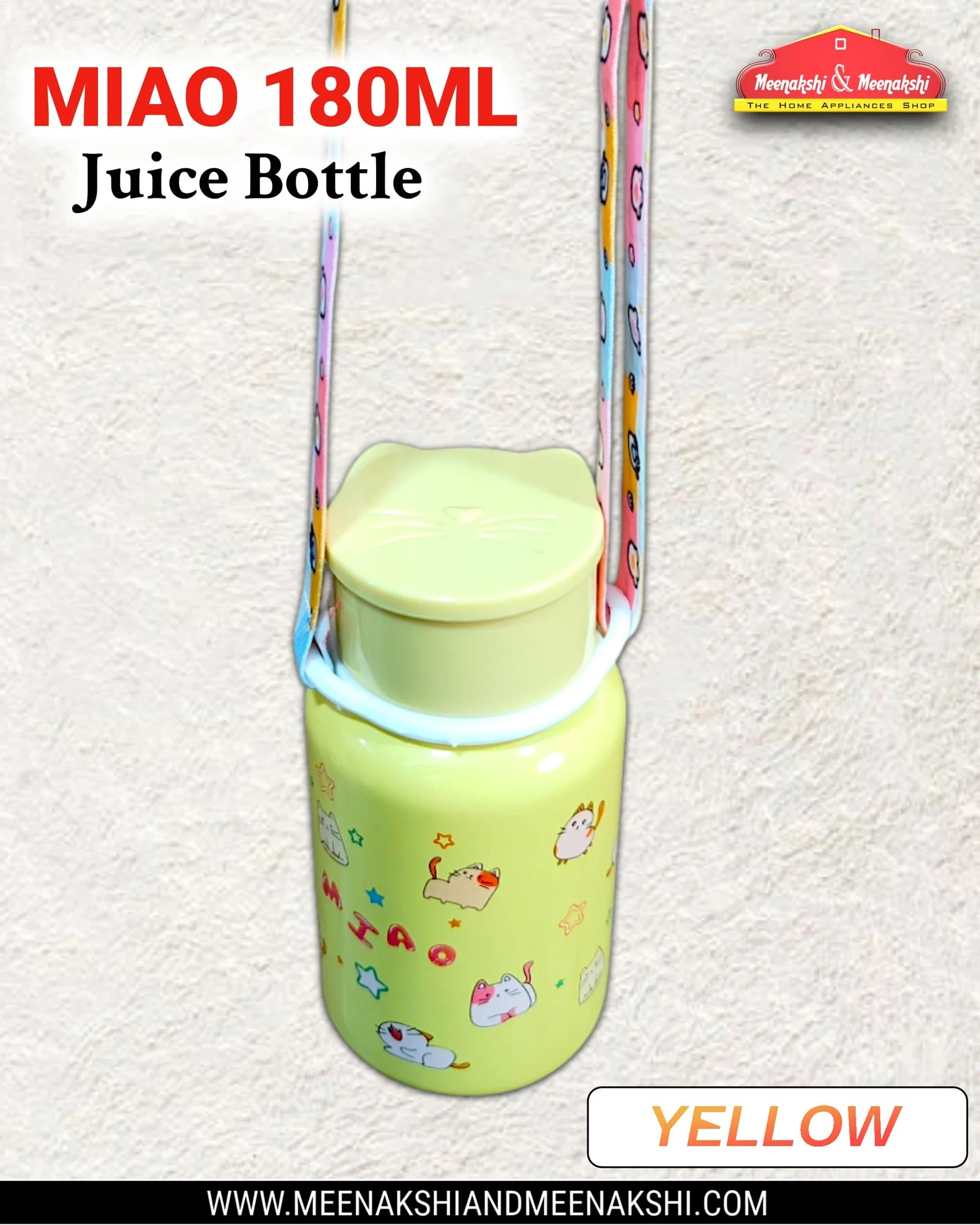 MM Miao 180ml Juice & Sambar Bottle Yellow MM2665