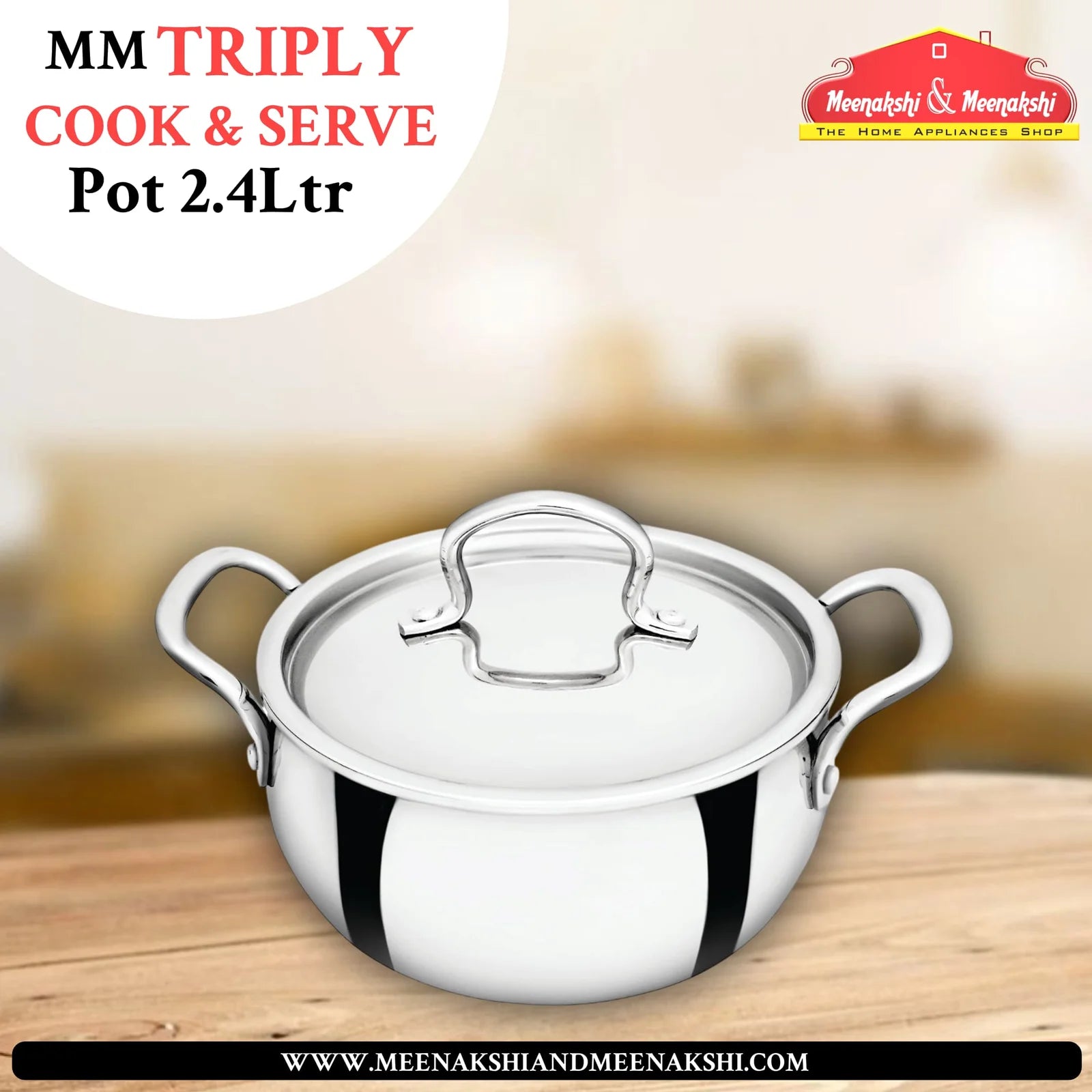 MM Triply Handi Cook and Serve Pot 2.4L MM2336