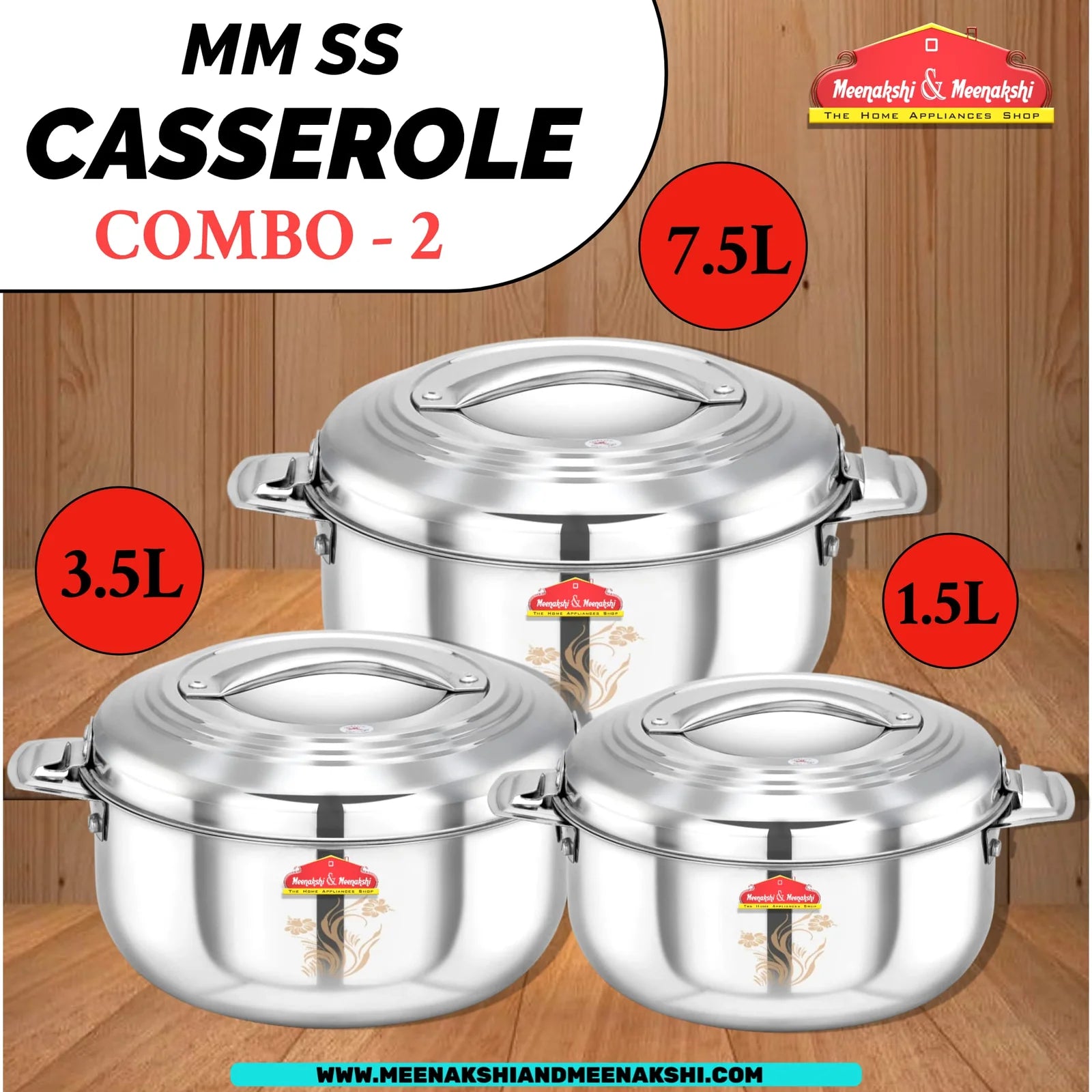 MM SS Deluxe Dish Casserole COMBO - 1.5L,3.5L,7.5L/MM2525