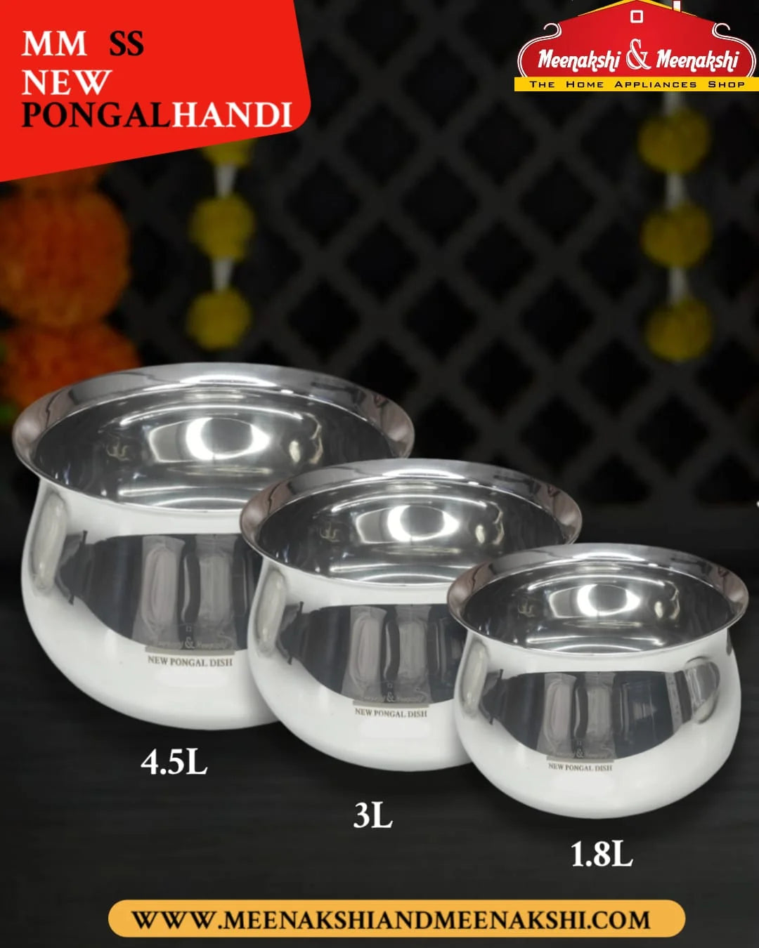 MM SS 3Pcs New Pongal Handi MM1577