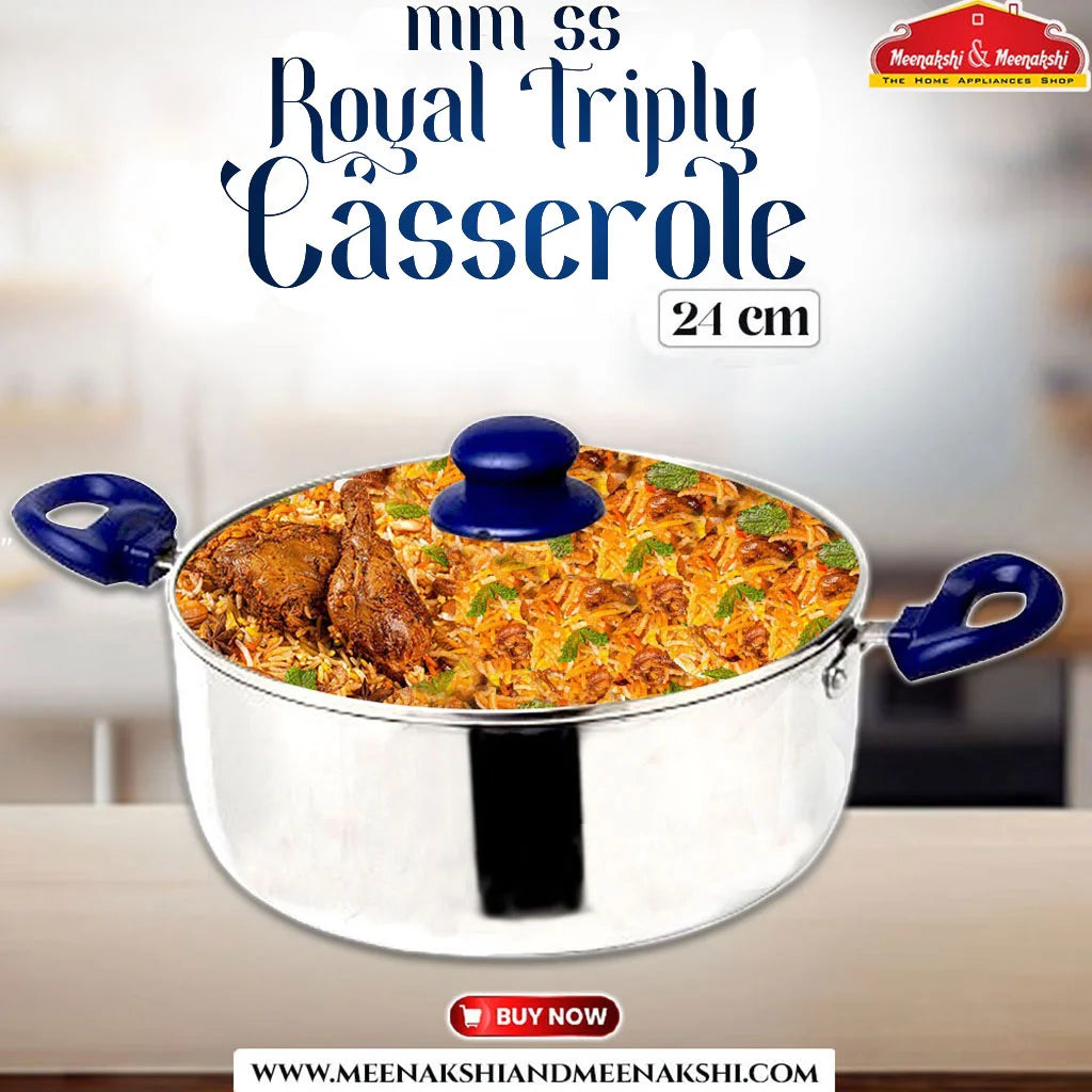 MM SS ROYAL TRIPLY CASSEROLE 24 CM-MM550