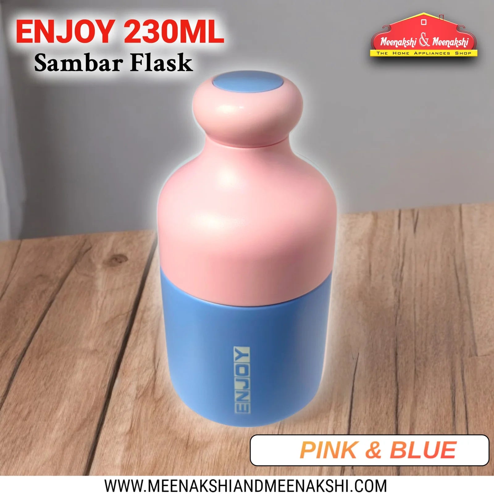 MM Enjoy 230ml Juice & Sambar Flask Pink & Blue MM2661