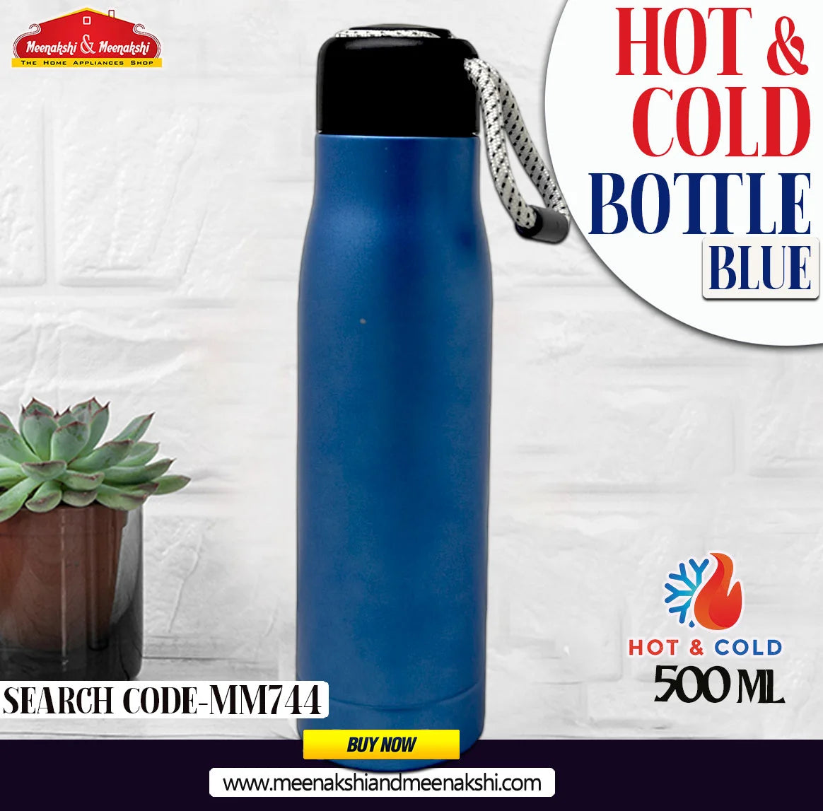Hot & Cold Bottle 500 ml Blue MM744