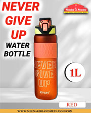 Never Give Up Water Bottle Red MM2693