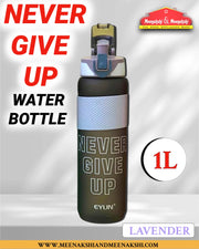 Never Give Up Water Bottle Lavender MM2692