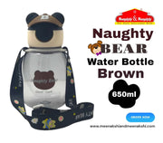 Naughty Bear Water Bottle Black 650ml MM878