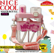 Nice Cool Water Bottle Pink 600ml MM765