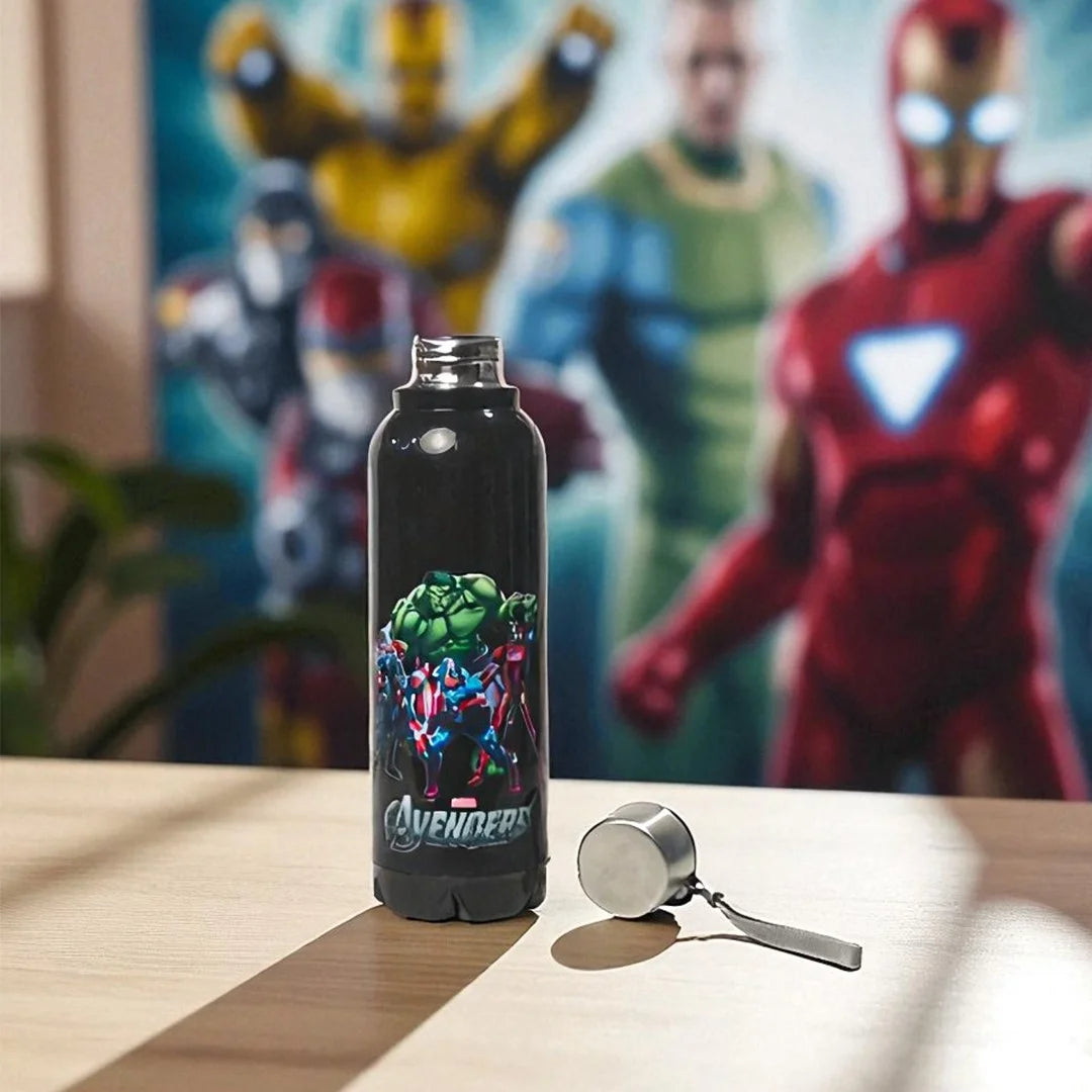 Kids Vacuum Bottle 700ml Black Marvel Avengers MM3408