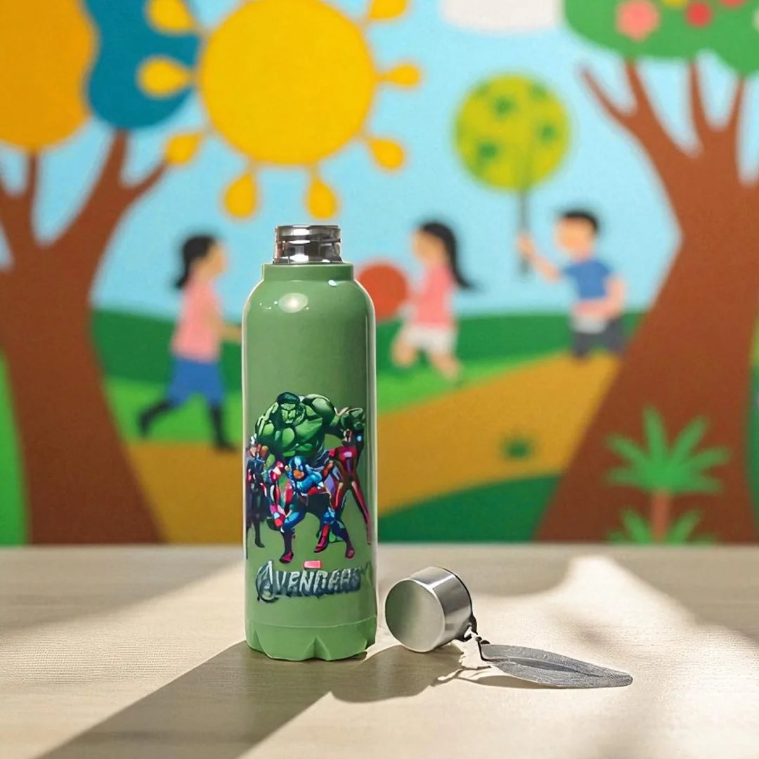 Kids Vacuum Bottle 700ml Sage Green Marvel Avengers MM3405