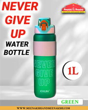Never Give Up Water Bottle Green MM2695