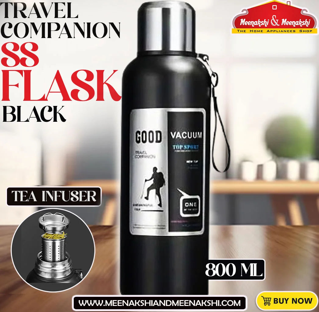 Travel Companion SS Flask - Black - 800 ml mm1049