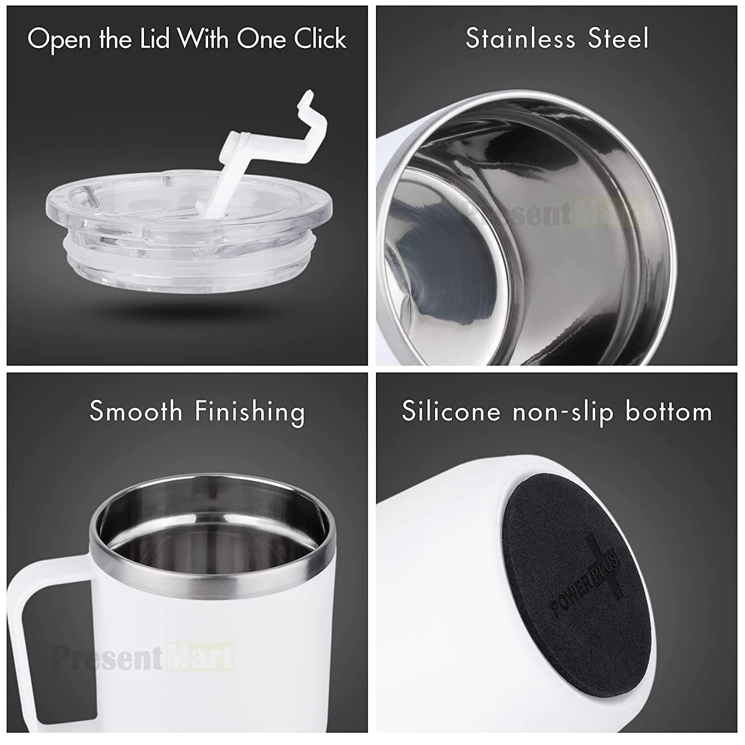 250ml Vaccum Mug with Sipper Lid Black