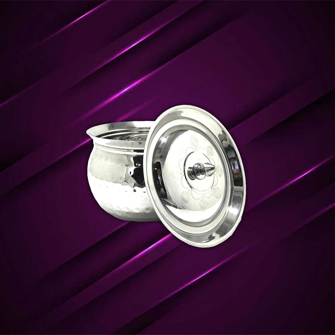 MM SS Hammered Gundu Handi 4 Pcs Set MM1137