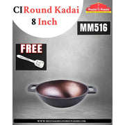 CI ROUND KADHAI 8 INCH
