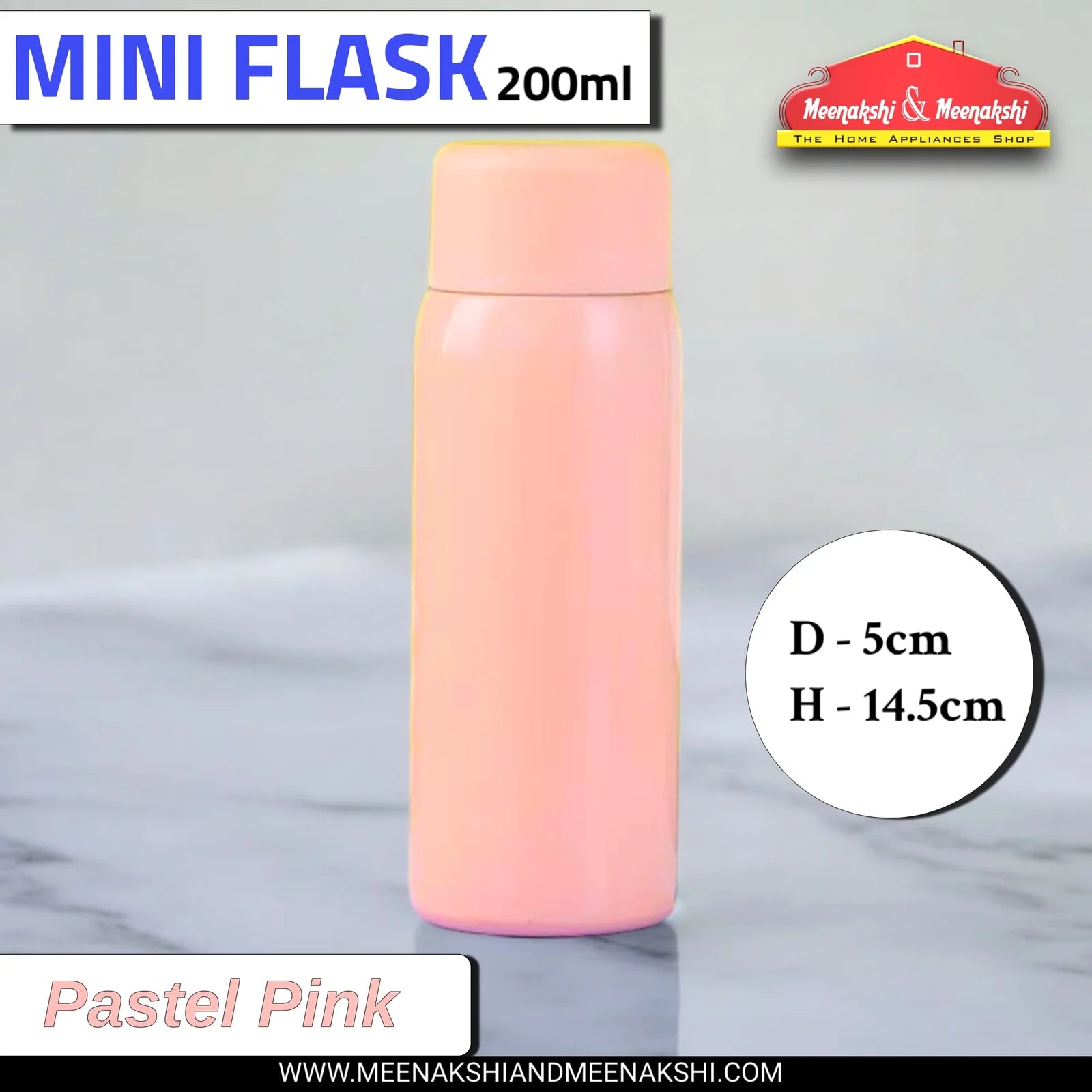 MM 200ml Mini Flask Pastel Pink MM2596