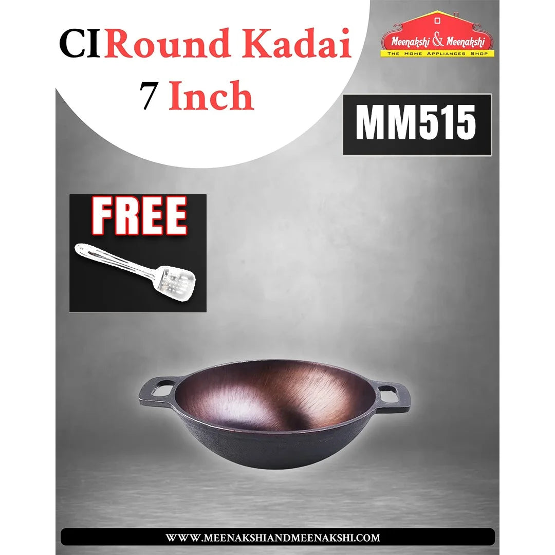 CI ROUND KADHAI 7 INCH