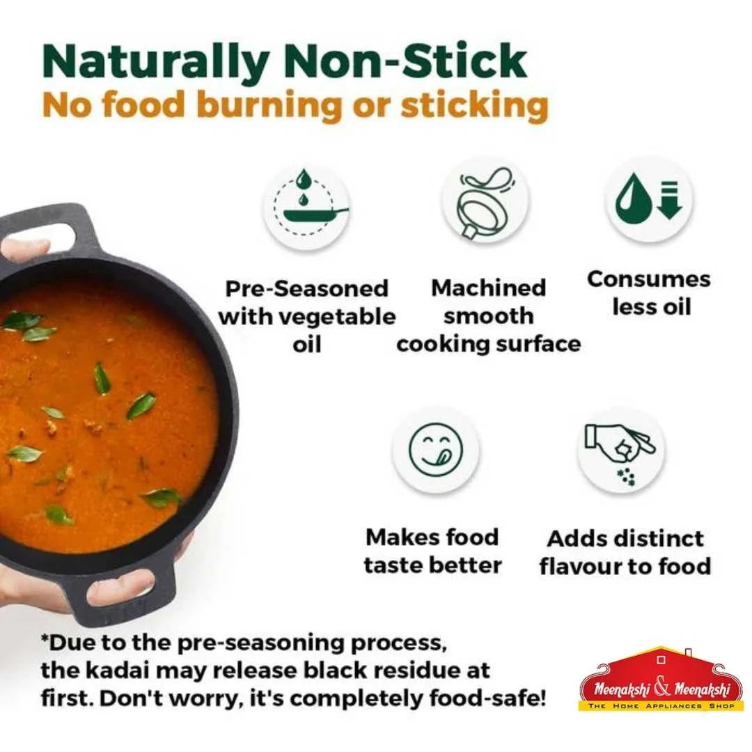 CI ROUND KADHAI 9.5 INCH