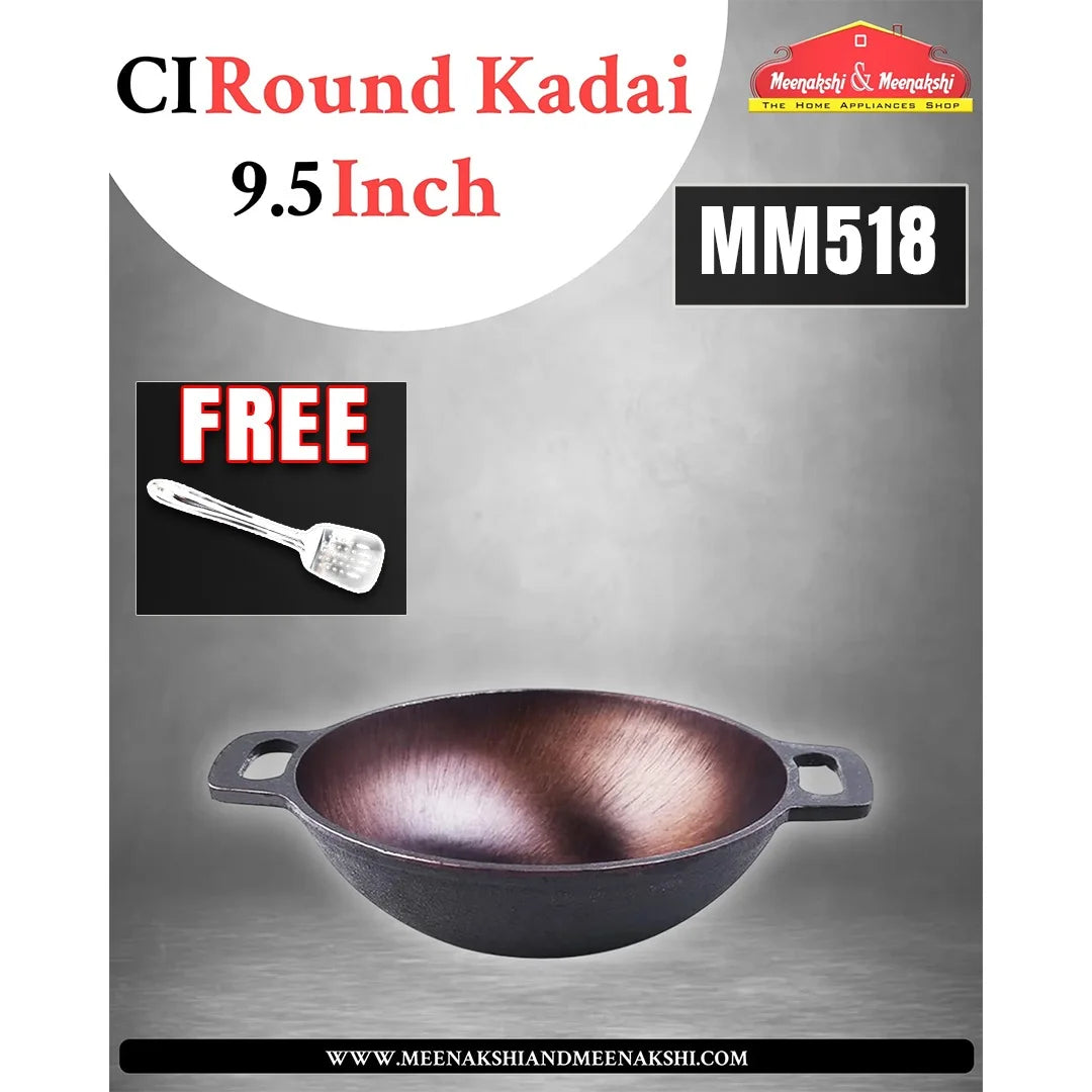 CI ROUND KADHAI 9.5 INCH