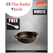 CI FLAT KADHAI 9 Inch