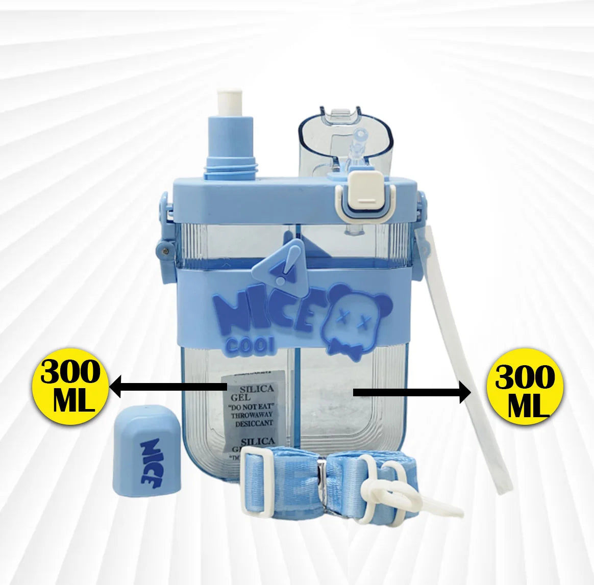 Nice Cool Water Bottle Blue 600ml MM764