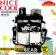 Nice Cool Water Bottle Black 600ml MM762