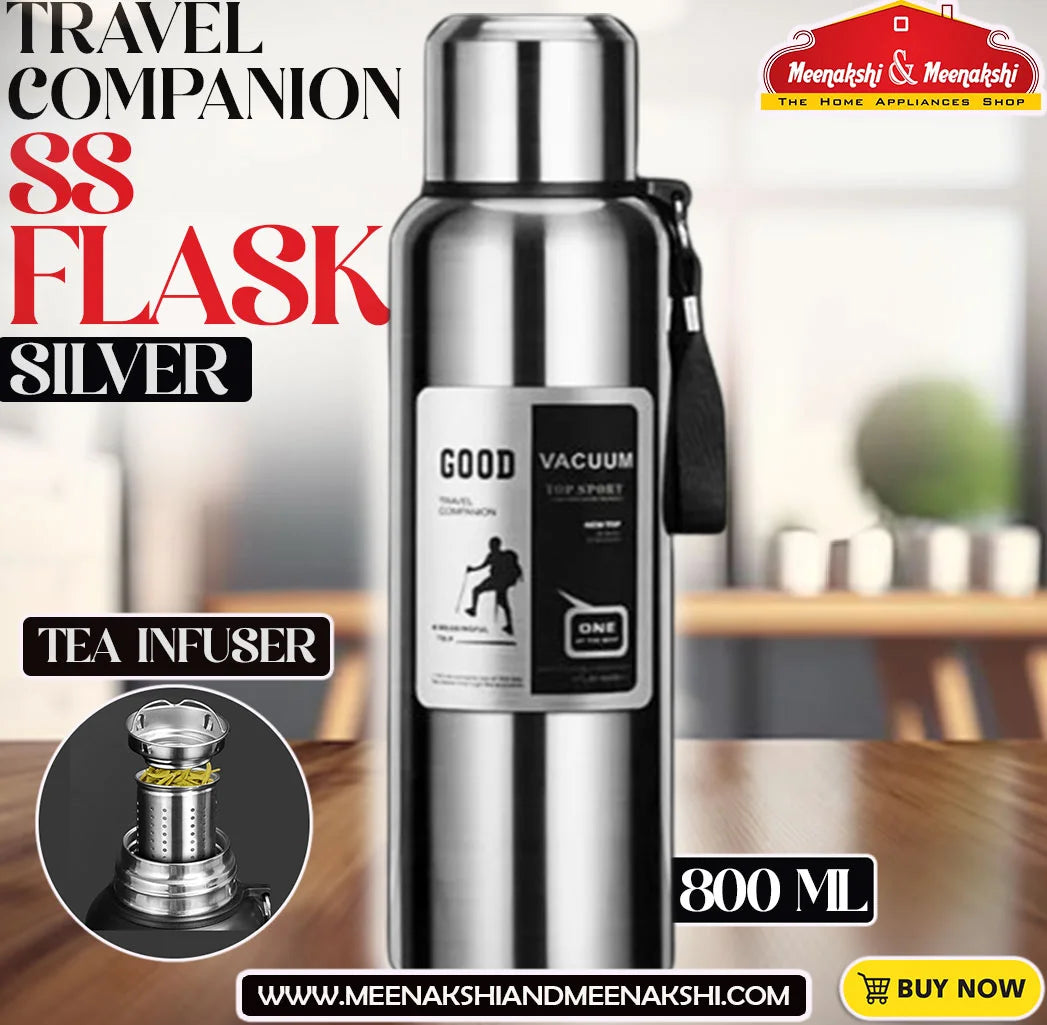 Travel Companion SS Flask - Silver - 800 ml mm1050