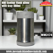 MM Sambar Flask Silver with Gray 500ml MM3174