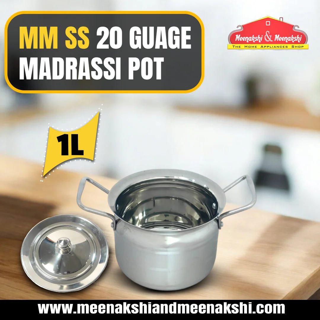 MM SS 20 Guage Madrassi Pot 1L MM3041
