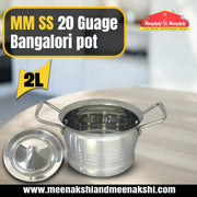 MM SS 20 Guage Bangalori Pot 2L MM3038