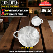 Panchaloga Tawa 11 Inch Medium + 8 Inch Uttappam Tawa Combo MM150