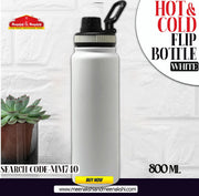 Hot & Cold Flip Bottle 800 ml White MM740
