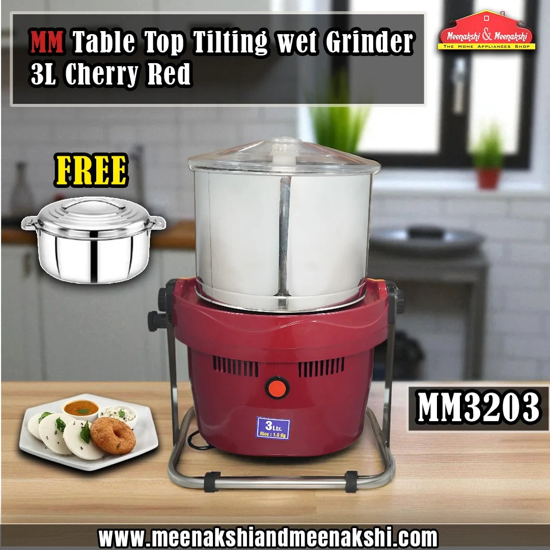MM20 Table Top Tilting Grinder 3L Cherry Red MM3203