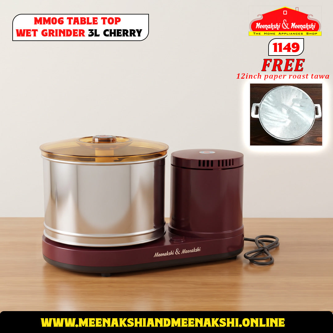 MM06 Table Top Wet Grinder 3L Cherry 1149