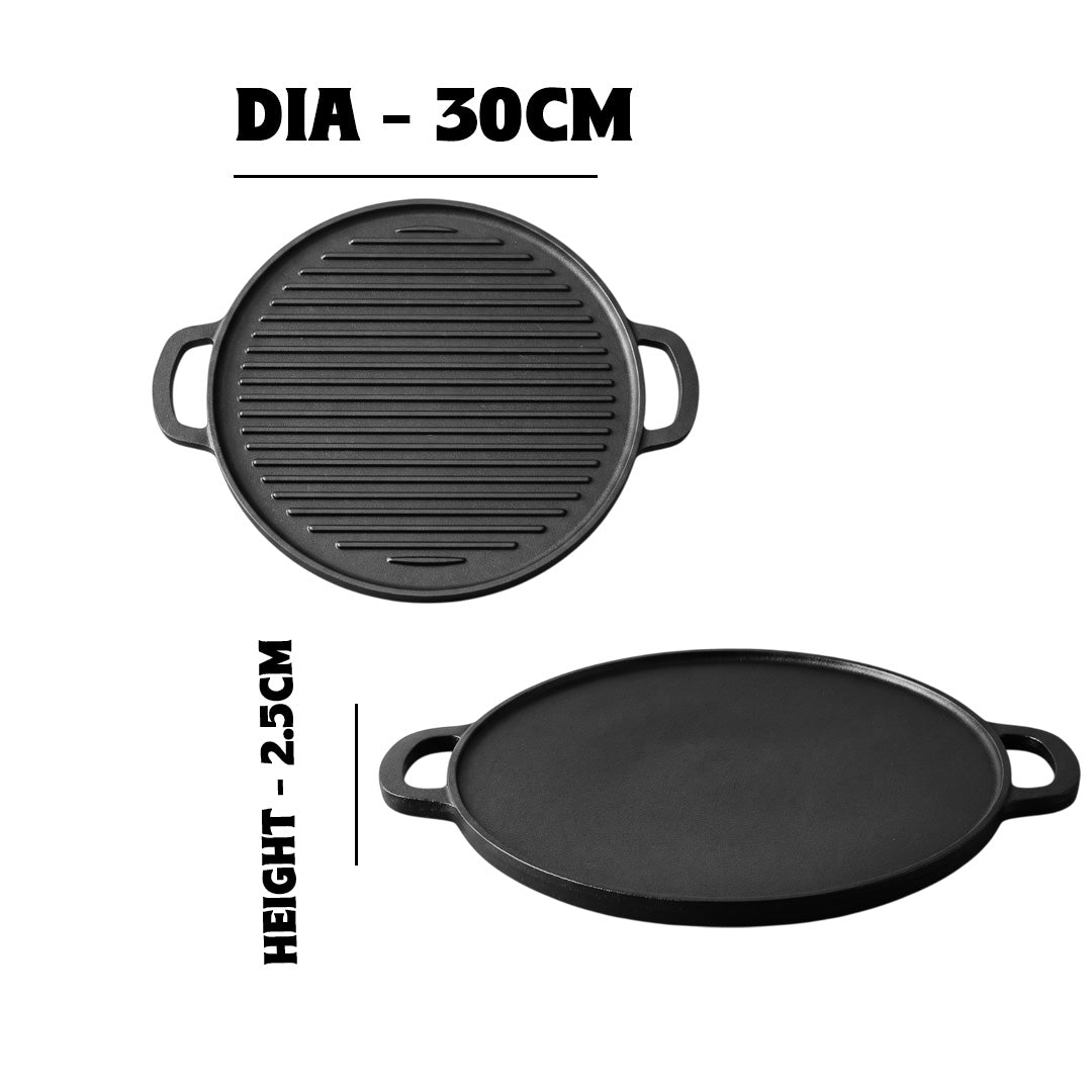 MM CI 12inch 2 in 1 Dosa Tawa & Grill Pan 1087