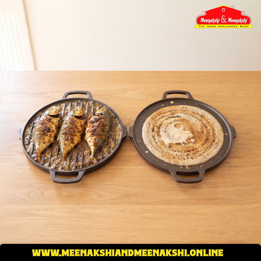 MM CI 10inch 2 in 1 Dosa Tawa & Grill Pan 1086