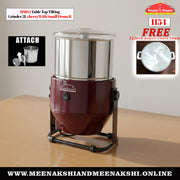 MM04 Table Top Tilting Grinder 2L Cherry With Small Drum 1L 1154