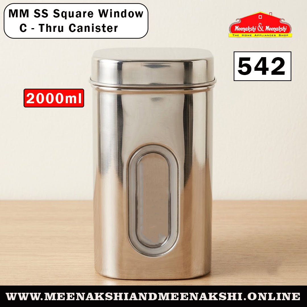MM SS Square Window C-Thru Canister