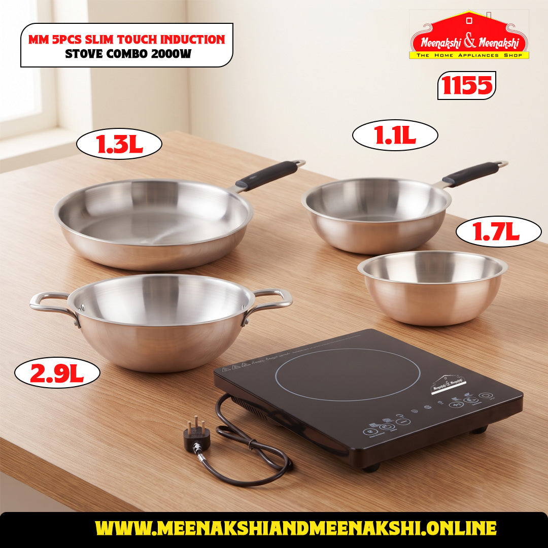 MM 5PCS Slim Touch Induction Stove Combo 2000W 1155