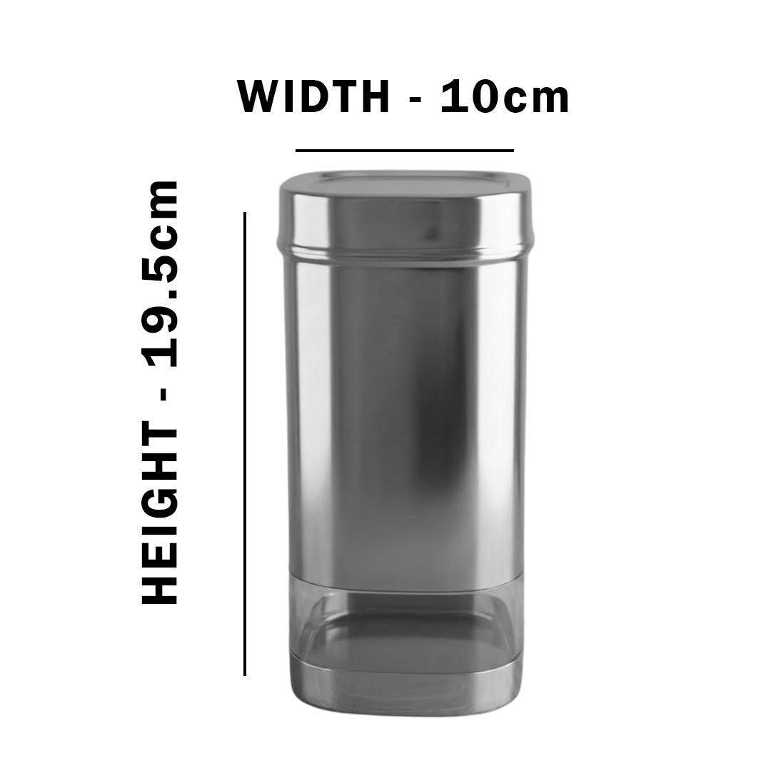 MM SS Square Bottom C-Thru Canister