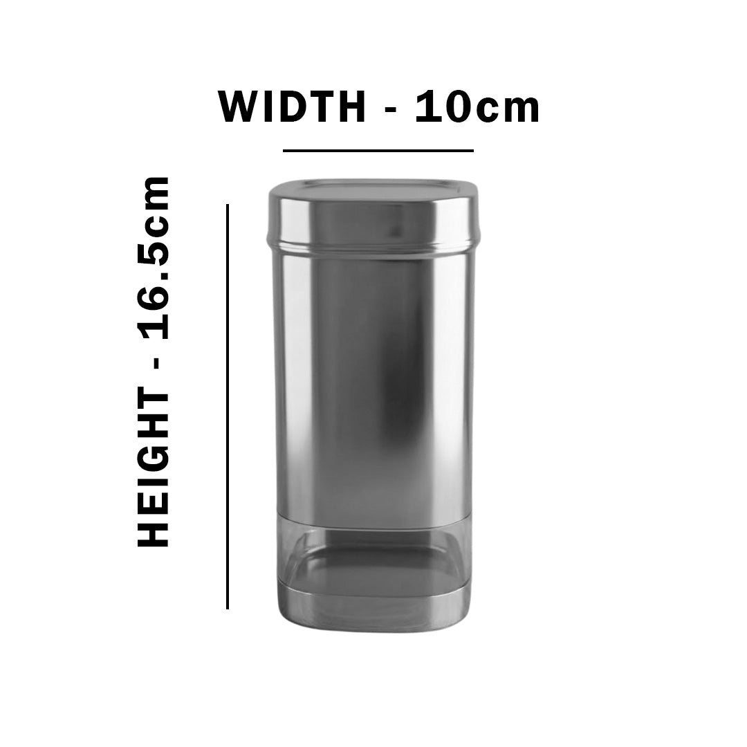 MM SS Square Bottom C-Thru Canister