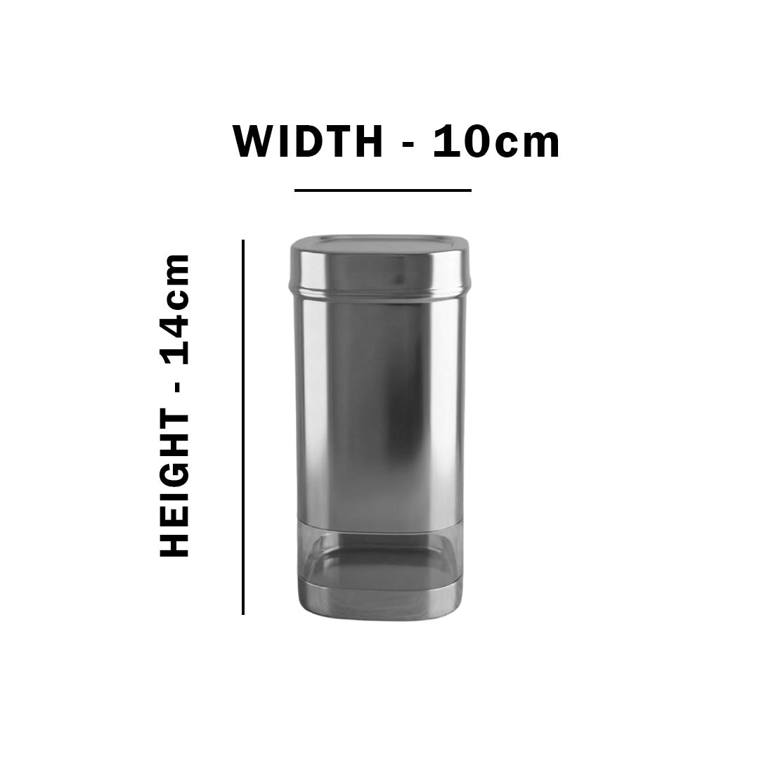 MM SS Square Bottom C-Thru Canister