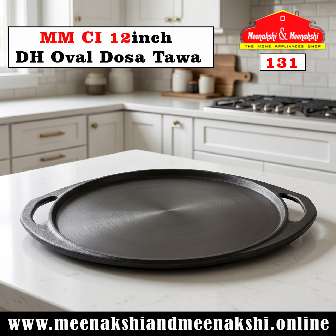MM CI 12inch DH Oval Dosa Tawa 131