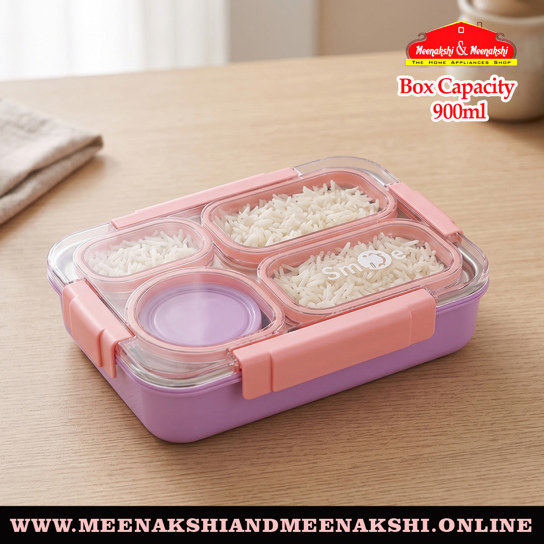 Bento 4 Partition Lunch Box 900ml + 150ml