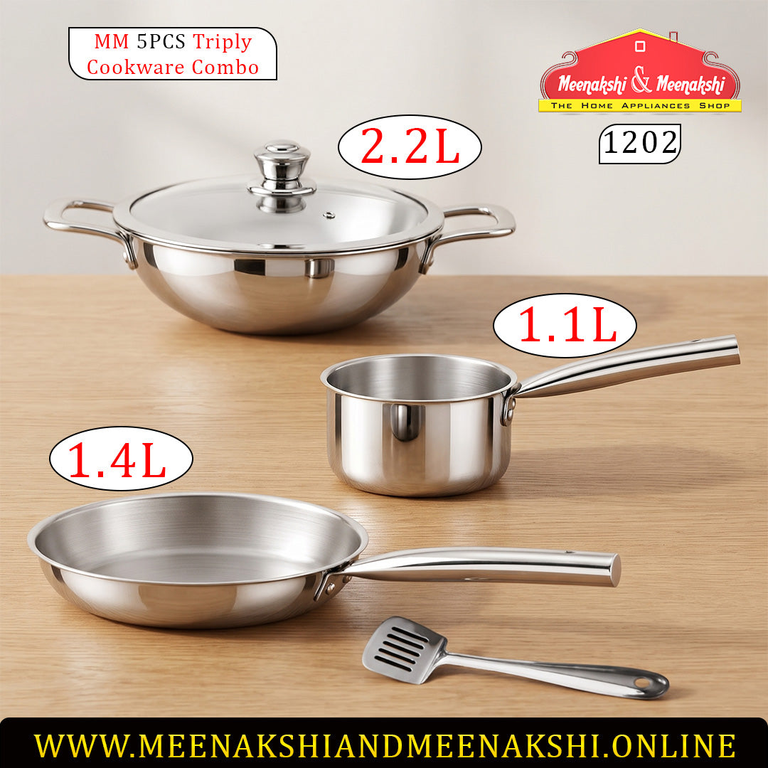 MM Triply 5PCS Cookware Combo 1202