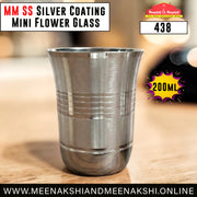 MM SS Silver Coating Mini Flower Glass 200ml 438