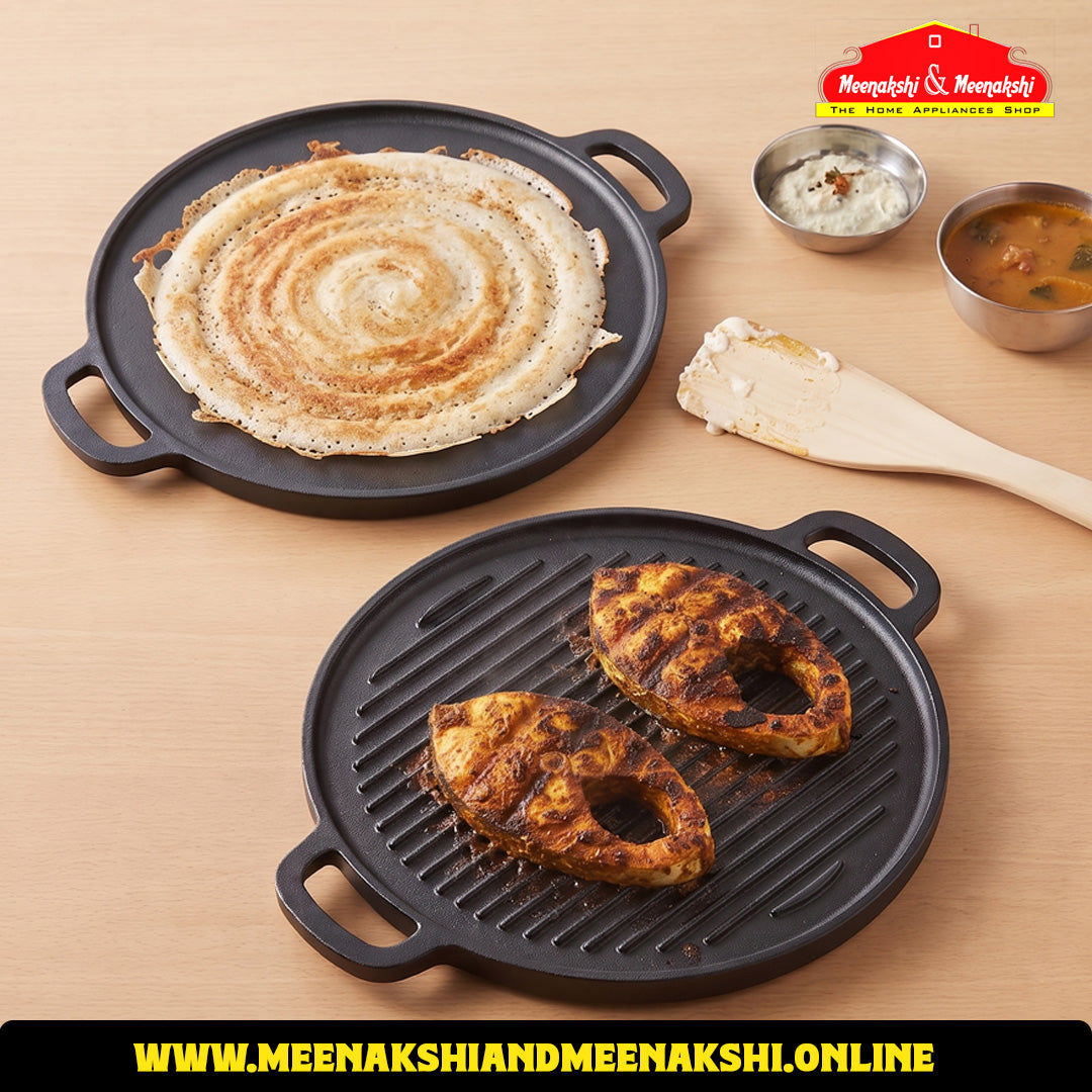 MM CI 12inch 2 in 1 Dosa Tawa & Grill Pan 1087